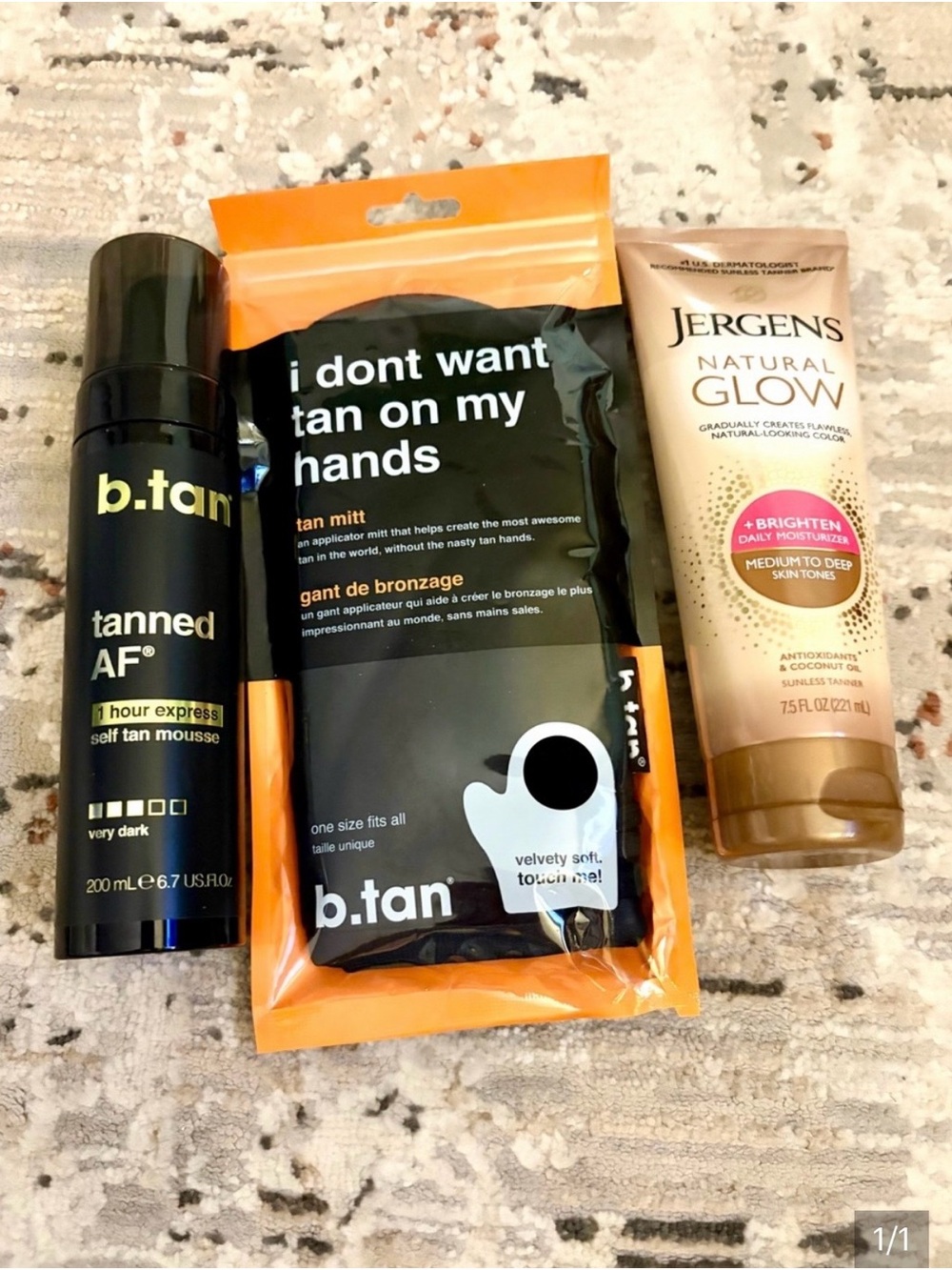 Tanned AF Self Tan Mousse/ JERGENS/ Application Mitt.